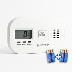 일산화탄소 경보기 감지기 측정기 CO 가스 누설 캠핑 보일러 건전지 4EA, 화이트, 1개