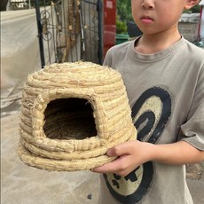 애완동물 겨울 둥지 부화기 집, 23cm 작은 성 짚 둥지, 1개