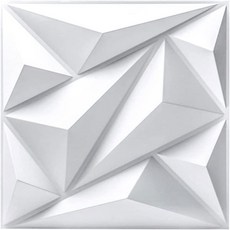 12pcs/20pcs 실내 벽 장식을위한 3D 질감 벽 패널 거실 홀 침실 호텔 사무실 30cm x 30cm에, White Diagonal Drill