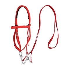 스테인리스 스틸 비트가 있는 니트립 및 블랙 승마 말 - L 헤드스톨 브릴 조절식