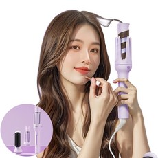 BLACK K7 3in1 전자동고데기 매직기 4단 온도조절 오토 헤어 웨이브 롤 고데기 32mm, MF-388, 퍼플