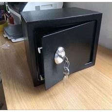 인테리움 가정용 소형금고 35x25x25cm 미니 블랙 개인 금고 화이트