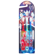 男童奧特曼軟毛牙刷套裝 (牙刷+牙膏+牙杯) 2-12歲兒童護齒牙具, 1個, 奧特曼真人牙刷3支裝