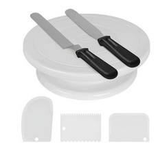 케이크 돌림판 턴테이블 디저트 원형 빵집 회전판 제빵, 1개