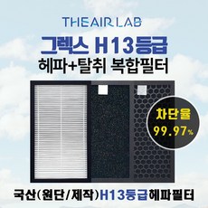 [국내산 H13등급] 그렉스 GREX 구펜 GX DSA 100/200N/300N/400N 아파트 탈취복합 전열교환기 필터, 기본형(H13헤파+카본탈취복합)