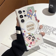 아펙시움 휴대폰케이스 갤럭시 S25 S26 플러스 울트라 맥세이프 투명 실리콘 낙상 방지 핸드폰 케이스 파자마보이