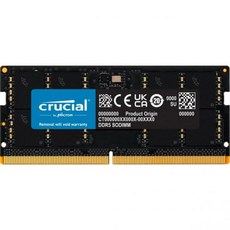 Crucial 32GB 262핀 DDR5 SO-DIMM 4800 (PC4 38400) 노트북 메모리 모델 CT32G48C40S5 136755