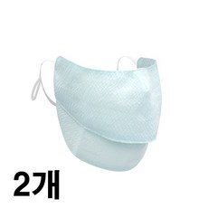 인콘트로 아사 자외선차단 2단 스포츠마스크 골프마스크, 솔리드블루, 2개
