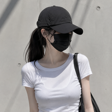 띠아픽 남녀공용 나일론 볼캡 롱챙 경량 캡모자 얼굴작아보이는 모자