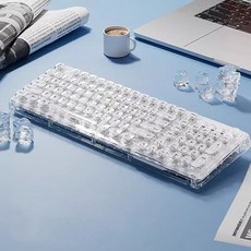 투명 무선 블루투스 기계식 키보드 RGB 저소음 게이밍 키보드 98키, Z99, 투명한 Z99, 투명한