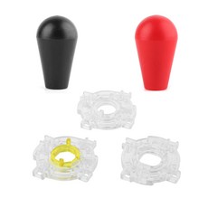 조이스틱 레버가이드 8각 무각 몽둥이레버 손잡이 산와레버 사탕 오락실, 1개, 몽둥이레버(블랙)