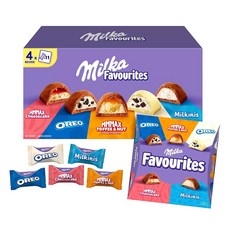 Milka Favourites巧克力綜合分享組 (4盒裝) 多種口味一次滿足, 4個, 95g