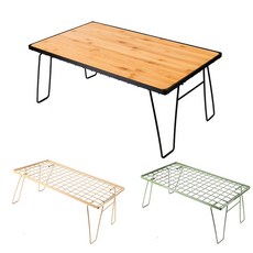 캠핑 쿨러 감성 우드 사이드테이블 아이스박스 선반 폴딩 받침대 쉘프 원목, 03) 철제상판만 카키