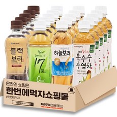 [한번에먹자쇼핑몰] 325~350ml 차 음료 4종 혼합세트 각 5개씩 / 하이트진로 블랙보리+몸이 가벼워지는 시간 17차+웅진 하늘보리+광동 옥수수수염차 / 총20페트, 350ml