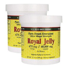 YS Eco Bee Farms Royal Jelly In Honey 와이에스 에코 비 팜 로얄 젤리 40000mg 595g 2팩, 2개