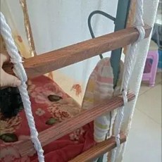 사다리걸이 침대사다리 기숙사 이동식 이층침대 다락방 H형 가정용 원룸 계단발판 복층, 스퀘어 1.5m 3우드