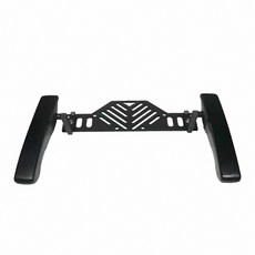 通用摩托車電動車安全扶手，高強度碳鋼加厚支架，可調高度寬度，後座乘客安全扶持, 摩托車後座安全扶手黑色, 1個