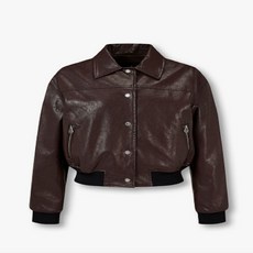 [백화점 홈쇼핑 정품] 지컷 신세틱 레더 스냅 버튼 자켓 (7214310302)