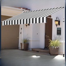 옥상 베란다 어닝 농막 썬룸 햇빛 가리개 차양막 길이 3.5m 확장 1.2m 블루 화이트