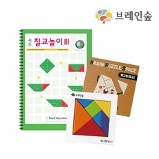 라이즈올 칠교놀이 3단계 세트 목재퍼즐 원목장난감