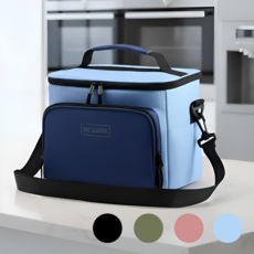 DUGNSTUDIO 2025 숄더형 PEVA 방수 3중 보온 보냉백 보냉가방, 블루+스카이, 1개