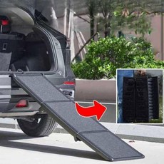 차량용 반려견 슬라이드 계단 스텝 경사로 12 3단 사다리 그레이 (초안정 초미끄럼 방, 1개