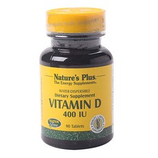 Natures Plus 維他命D 400IU水解無麩質錠, 90顆, 1罐