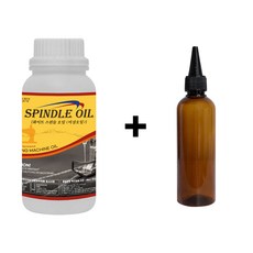미싱 오일 500ml + 100ml 갈색 뾰족 용기 (스핀들 재봉틀 오일 윤활유), 1개, 미싱오일 500ml + 갈색용기