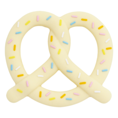 MULNORY 유아 아기 치아발육기 실리콘 장난감 프레즐 치발기, 옐로우