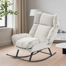 모나루 리클라이너 흔들의자 등받이 조절가능한 편안한 소파 발마사지, 1개, 화이트A형