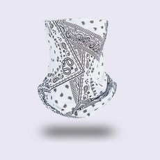 無品牌 夏季防曬麵罩 全臉遮陽 戶外 麵紗 護頸 騎行 薄款防紫外線, 1個, 白色腰果花