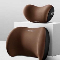 차량용 쿠션 메모리폼 목받침 허리쿠션 자동차목베개, 목쿠션 그레이