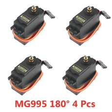 후타바 JR 자동차 RC 헬리콥터 보트 DIY 완구용 금속 서보 디지털 기어 모터 MG995 13kg 4 개, 04 MG995 180 4PCS