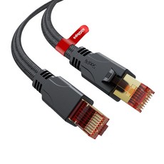 Soopii CAT8 40Gbps 초고속 게이밍 랜케이블 SFTP 인터넷 랜선, 25m, 1개, 블랙