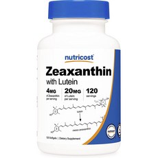 nutricost 玉米黃素葉黃素軟膠囊 4mg, 120顆, 1罐