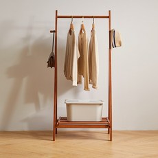 에코소라노 원목행거 스탠드 선반 옷걸이 행거, 네추럴RF-YMJ2089