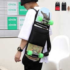 스케이트보드 백팩 남여 공용 대학생 가방 스포츠 롱보드 스케이트보드백팩 트렌드, 1개, 블랙