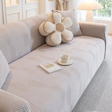 타오진 사계절 소파커버 전방위 소포 방지 고탄력 미끄럼 소파 커버, 1개, 연한 그레이