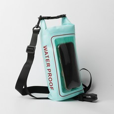 2L 便攜式戶外防水手機包，內置可觸摸透明手機防水袋, 薄荷綠, 1個