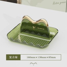 PY輕奢家用廚房臺麵置物架鍋蓋放置器瀝水架鍋蓋架收納鍋蓋架子神器, 1個, 透綠色