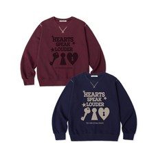 이스케이프프롬 하트락 프린트 라인 포인트 맨투맨 [2컬러]