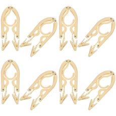 에이필미 여행용 접이식 미니 집게 옷걸이 4종, 옐로우, 8개