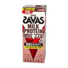 SAVAS (더 버스) MILK PROTEIN 지방 0 코코아 맛 200ml × 24 책 메이지 우유 단백질