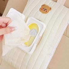 휴대용 물티슈파우치 커버 스트랩 캠핑걸이 스트랩걸이 물티슈케이스, 01물티슈파우치-곰