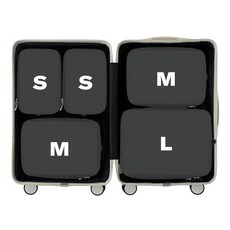 Branden 壓縮收納袋五件組（S S M M L）- 霧灰，旅行收納好幫手，行李箱整潔分類，節省空間