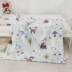 絲薇諾 MIT 40支天絲兒童涼被 台灣製造 柔軟親膚 透氣舒適, 狐狸家族