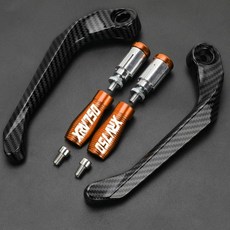 아프리카 트윈 핸들 브레이크 클러치 레버 핸드 가드 보호대 오토바이, 1개, 6. Orange with logo