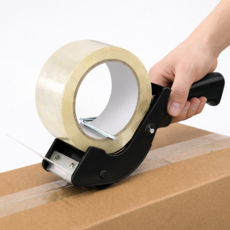 플론다 한손 작업 테이프 커터기 블랙, 1개
