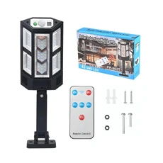 3300000lm 고전력 LED 태양 광 발전 센서 스포트 라이트 야외 방수 장식 안뜰 거리 벽 램프, 1)B