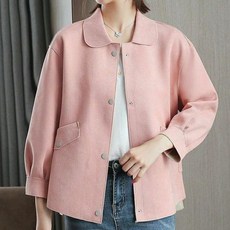봄 캐주얼 자켓 20대 카라 가을 간절기 정장 하객 여자자켓 아우터 핑크